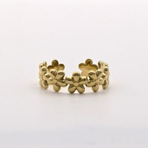 Ring 6 WAUW gold „Blumen“