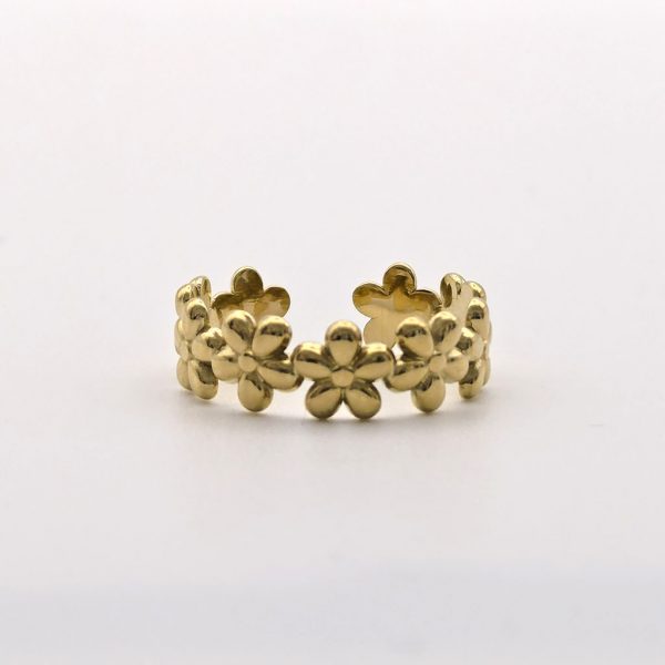 Ring 6 WAUW gold "Blumen"
