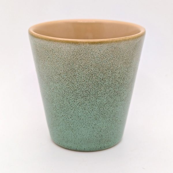 Keramikbecher grün, klein, 100 ml