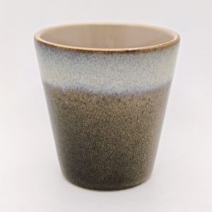 Keramikbecher beige-braun, klein, 100 ml