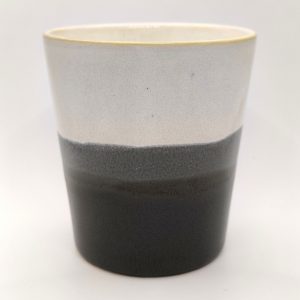 Keramikbecher beige-grau