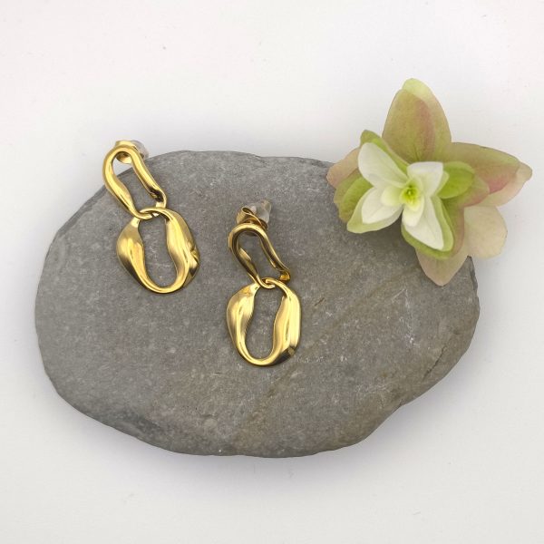 Ohrringe zweigliedrig 6 WAUW gold