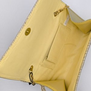 Plissee-Schultertasche metallic gold