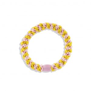 Kknekki-Haargummi gelb-pink gestreift