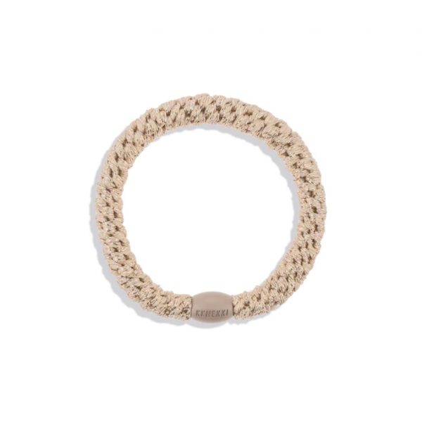 Kknekki-Haargummi beige-glitter